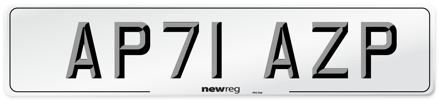 AP71 AZP Number Plate from New Reg